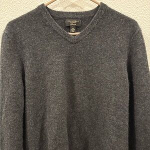 Club Room Charcoal V-Neck Sweater